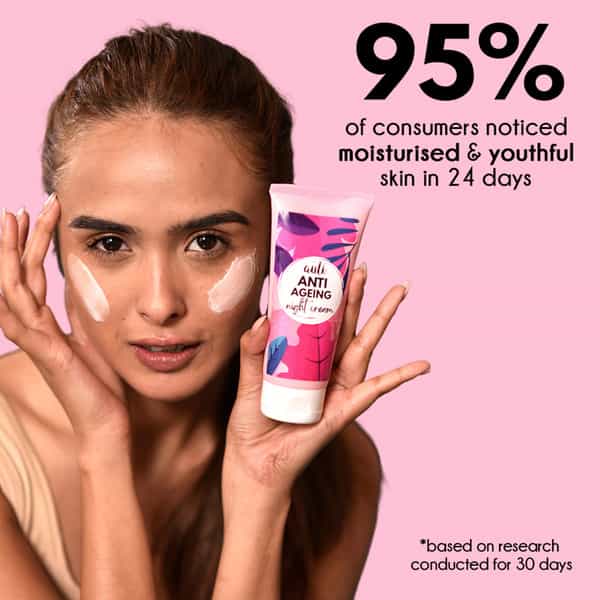 Auli Anti-Ageing Night Cream Wrinkles Fine Lines And Pigmentation Removing Formula - 100Gm