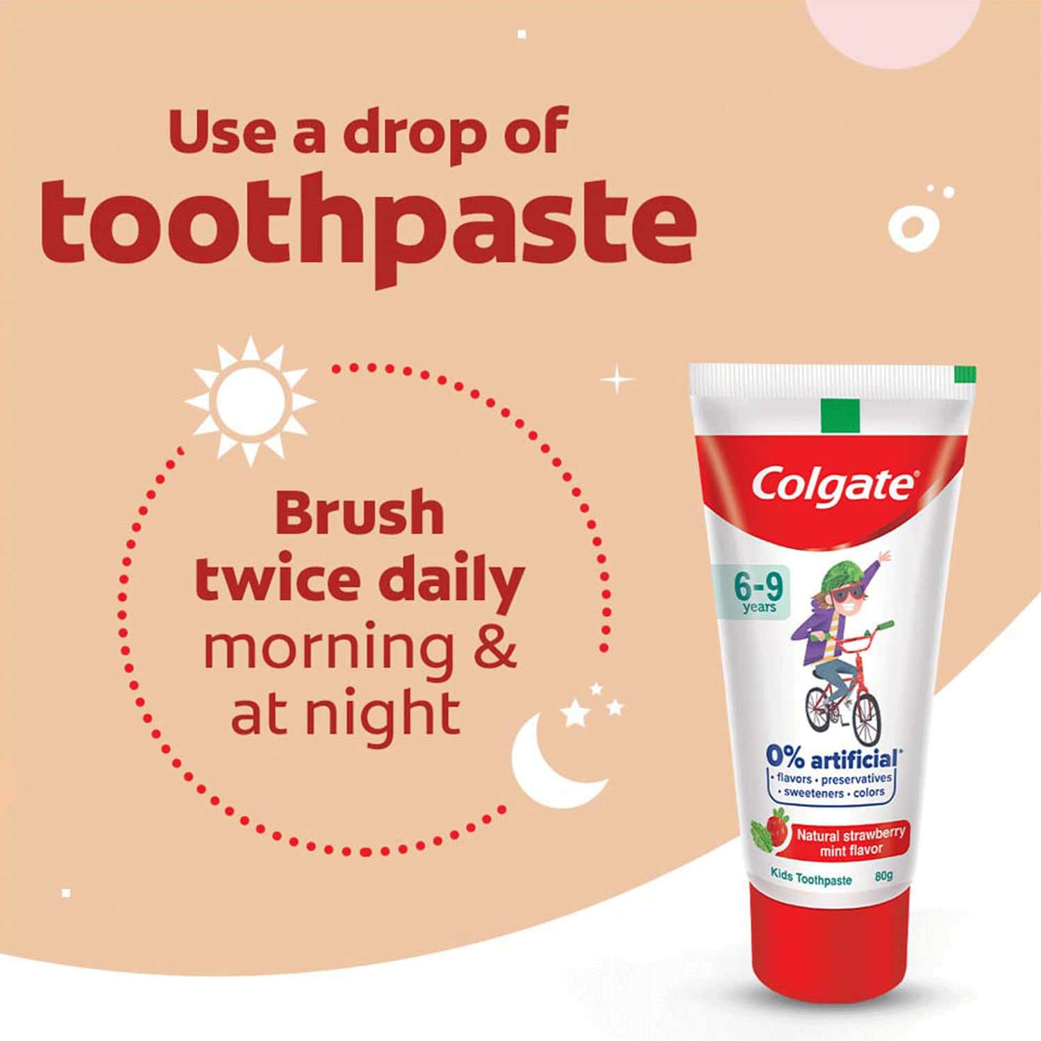 Buy COLGATE TOOTHPASTE FOR KIDS (69 YEARS), NATURAL STRAWBERRY MINT