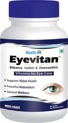 Buy HEALTHVIT EYEVITAN EYE CARE VITAMIN TABLETS (BILBERRY LUTEIN & ZEAXANTHIN) BOTTLE OF 60 Online & Get Upto 60% OFF at PharmEasy Buy HEALTHVIT EYEVITAN EYE CARE VITAMIN TABLETS (BILBERRY LUTEIN & ZEAXANTHIN) BOTTLE OF 60 Online & Get Upto 60% OFF at PharmEasy