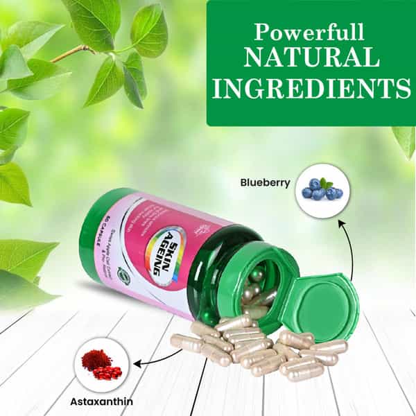 Cipzer Skin Ageing Capsule Reduces Wrinkles,Fine Lines,Improve Skin Hydration &Moisture 60 Capsules