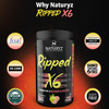 Naturyz Ripped X6 Pre Workout Supplement With 24 Nutrients For Extreme Pump | Endurance (400 Grams)