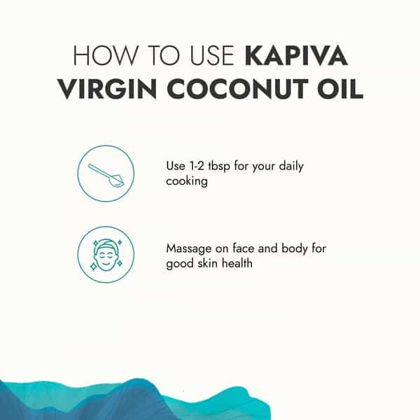 Kapiva Virgin Cold-Pressed Coconut Oil|100% Pure | Organic & Edible (500Ml) - Super Saver Pack Of 2