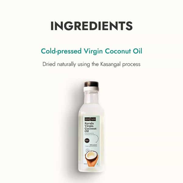 Kapiva Virgin Cold-Pressed Coconut Oil|100% Pure | Organic & Edible (500Ml) - Super Saver Pack Of 2
