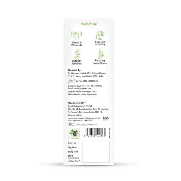 Dr. Morepen Hydrolyte Electrolyte & Vitamin Drink Mix | Lemon Lime - 8.8G X 10 Sachets