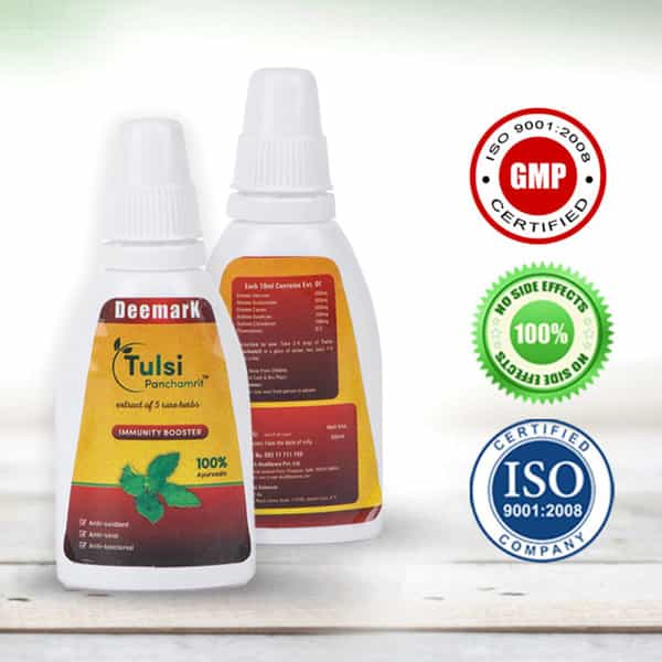 Deemark Tulsi Panchamrit 18Ml Helps Fight Against Germ & Bacteria|Natural Immunity Booster