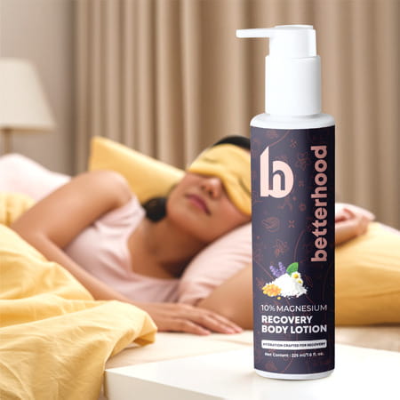 Betterhood 10% Magnesium Body Lotion For Muscle Recovery & Sleep Support (225 Ml | Pack Of 1)