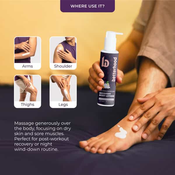 Betterhood 10% Magnesium Body Lotion For Muscle Recovery & Sleep Support (225 Ml | Pack Of 1)