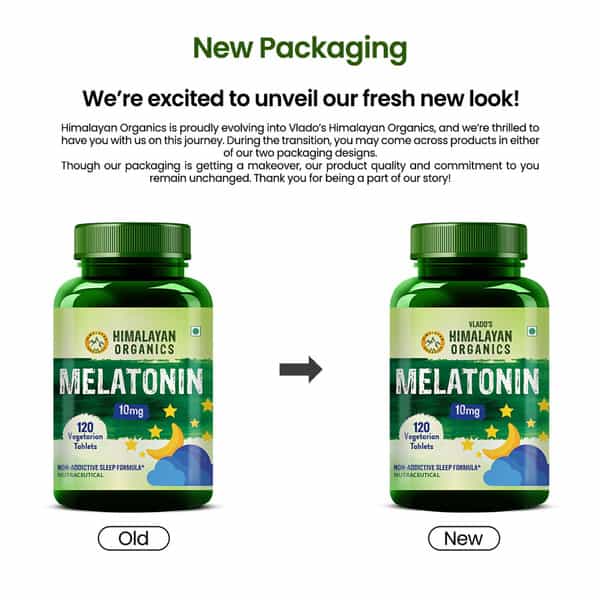 Vlado's Himalayan Organics Melatonin 10Mg (Healthy Sleep Cycle) - 120 Tablets