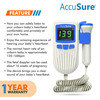 Accusure Fetal Doppler For Doctors And Mothers Fetal Heart Rate Monitor | Usb Charging & Lcd Display