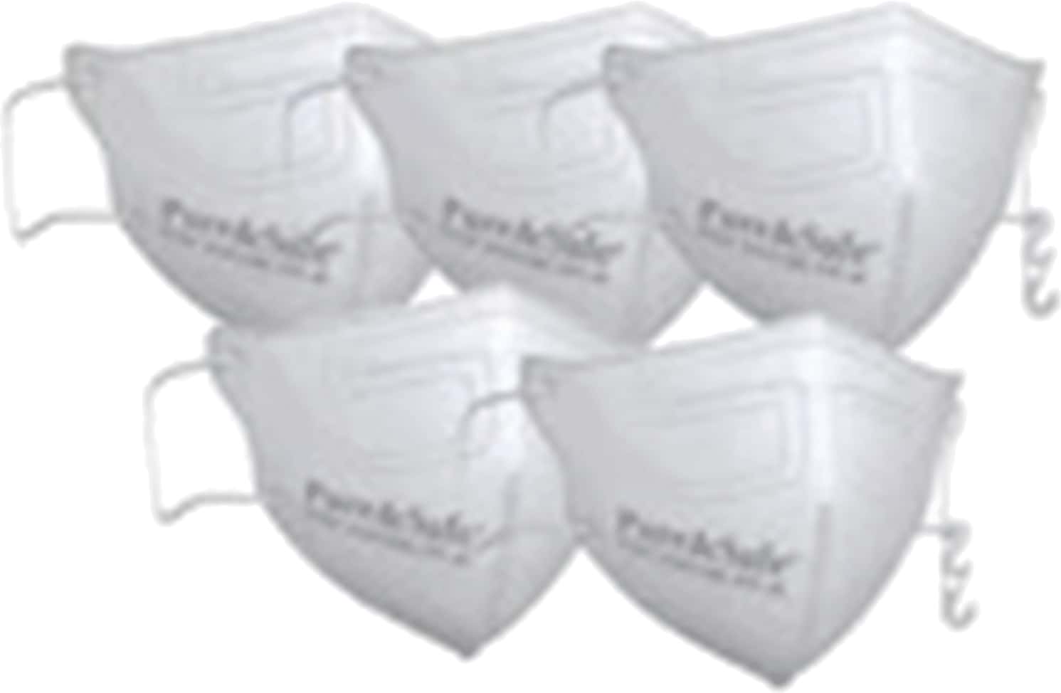 Khadi Essentials Pure & Safe N95 Cotton Mask Breathable Reusable With Nose Clip Pack Of 5 (White)