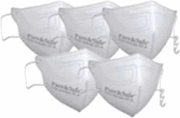 Khadi Essentials Pure & Safe N95 Cotton Mask Breathable Reusable With Nose Clip Pack Of 5 (White)