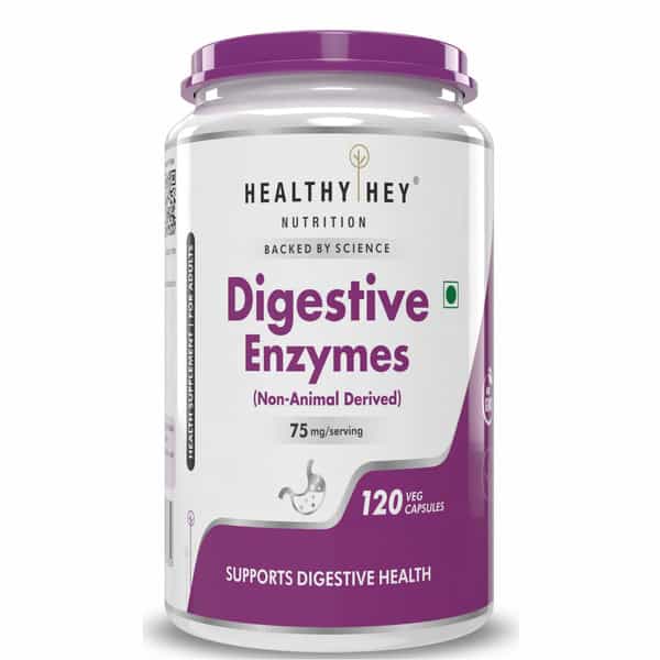 Healthyhey Digestive Enzyme - Multi-Enzyme Complex - 120 Veg. Capsules