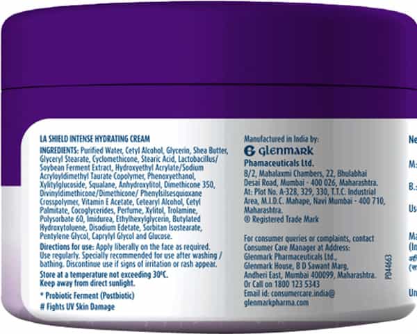 La Shield Intense Hydrating Cream Probiotic Moisturizer 100 Gm
