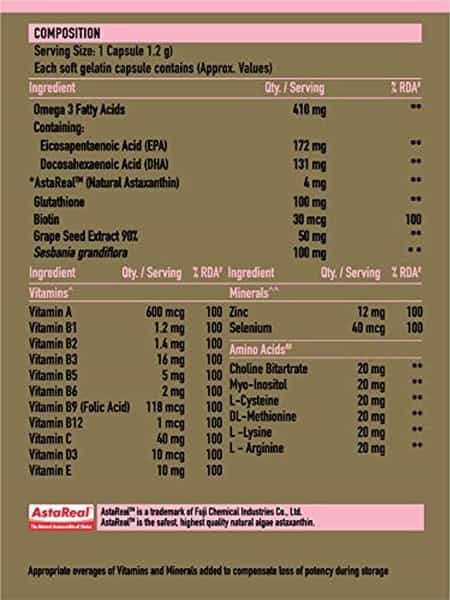 Truebasics Omega Beauty Advanced Formula - 30 Softgel Capsules