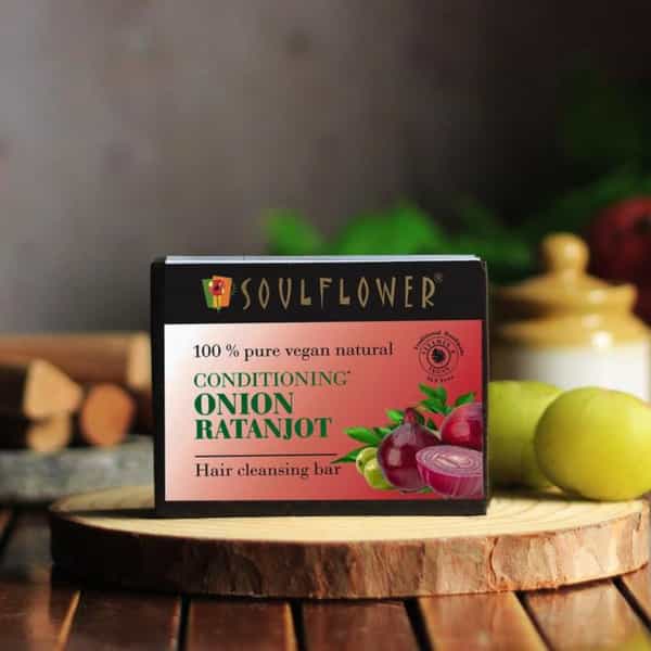 Soulflower Conditioning Onion Ratanjot Hair Cleansing Soap 150G