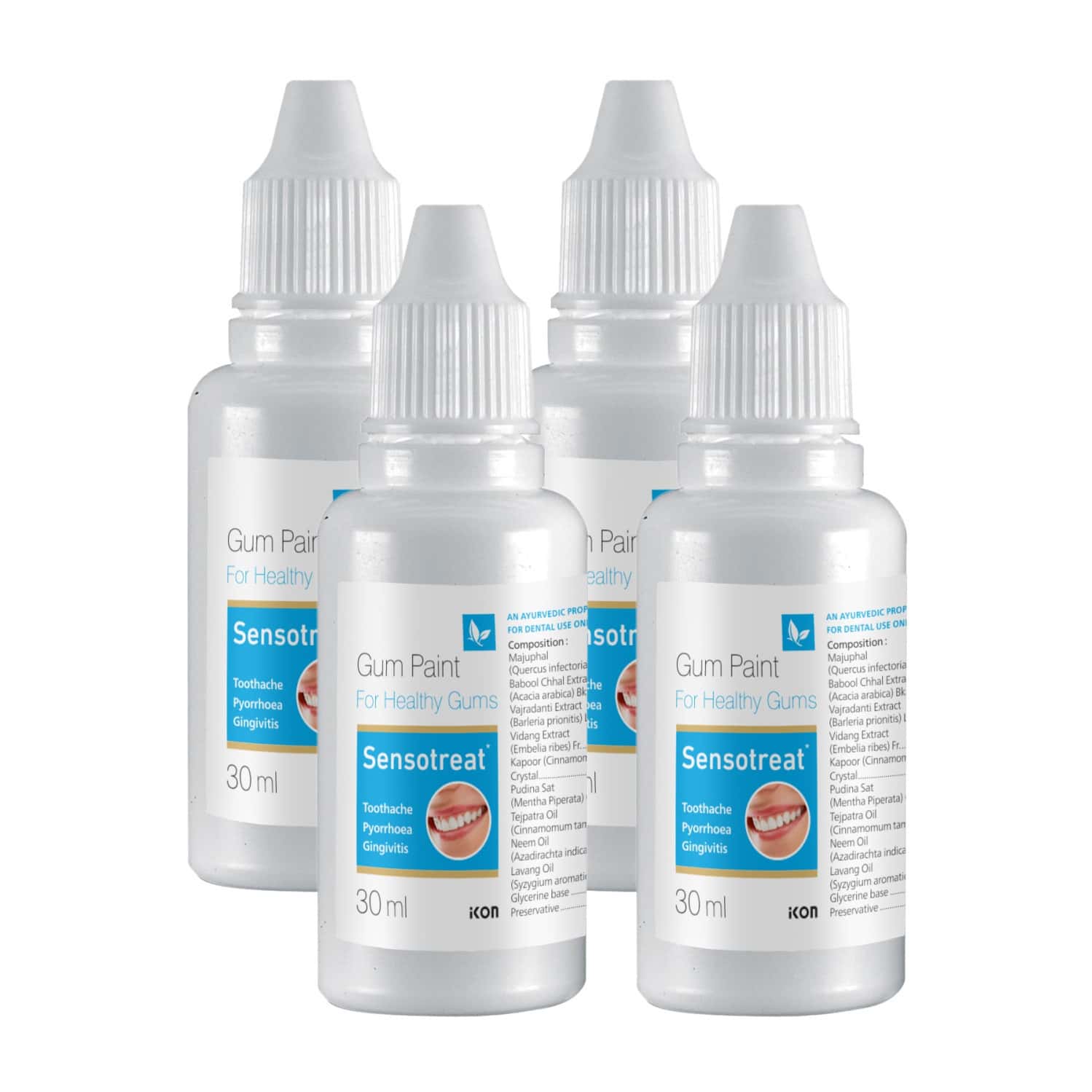 Sensotreat Gum Paint For Relief From Gum Pain Sensitivity & Irritation 30 Ml (pack Of 4)