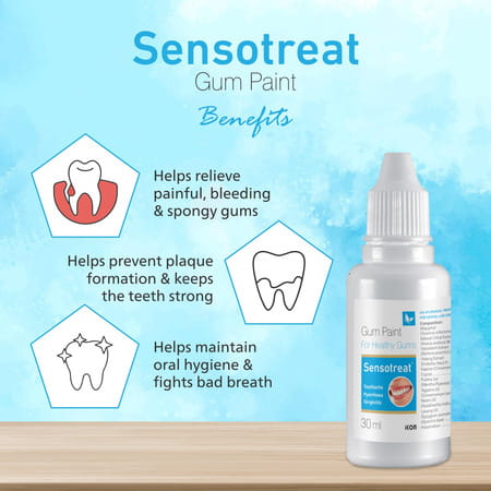 Sensotreat Gum Paint For Relief From Gum Pain Sensitivity & Irritation 30 Ml (Pack Of 4)