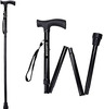 Guardian Walking Stick For Patients | Unisex | Foldable | Aluminum | Black
