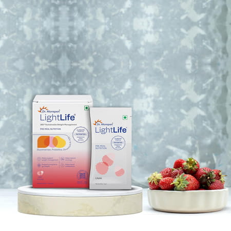 Dr. Morepen Lightlife Pre Meal Nutrition | Weight Management | Litchi | Sachet | 30 No'S
