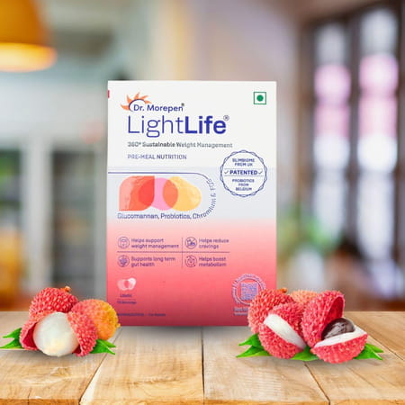 Dr. Morepen Lightlife Pre Meal Nutrition | Weight Management | Litchi | Sachet | 30 No'S