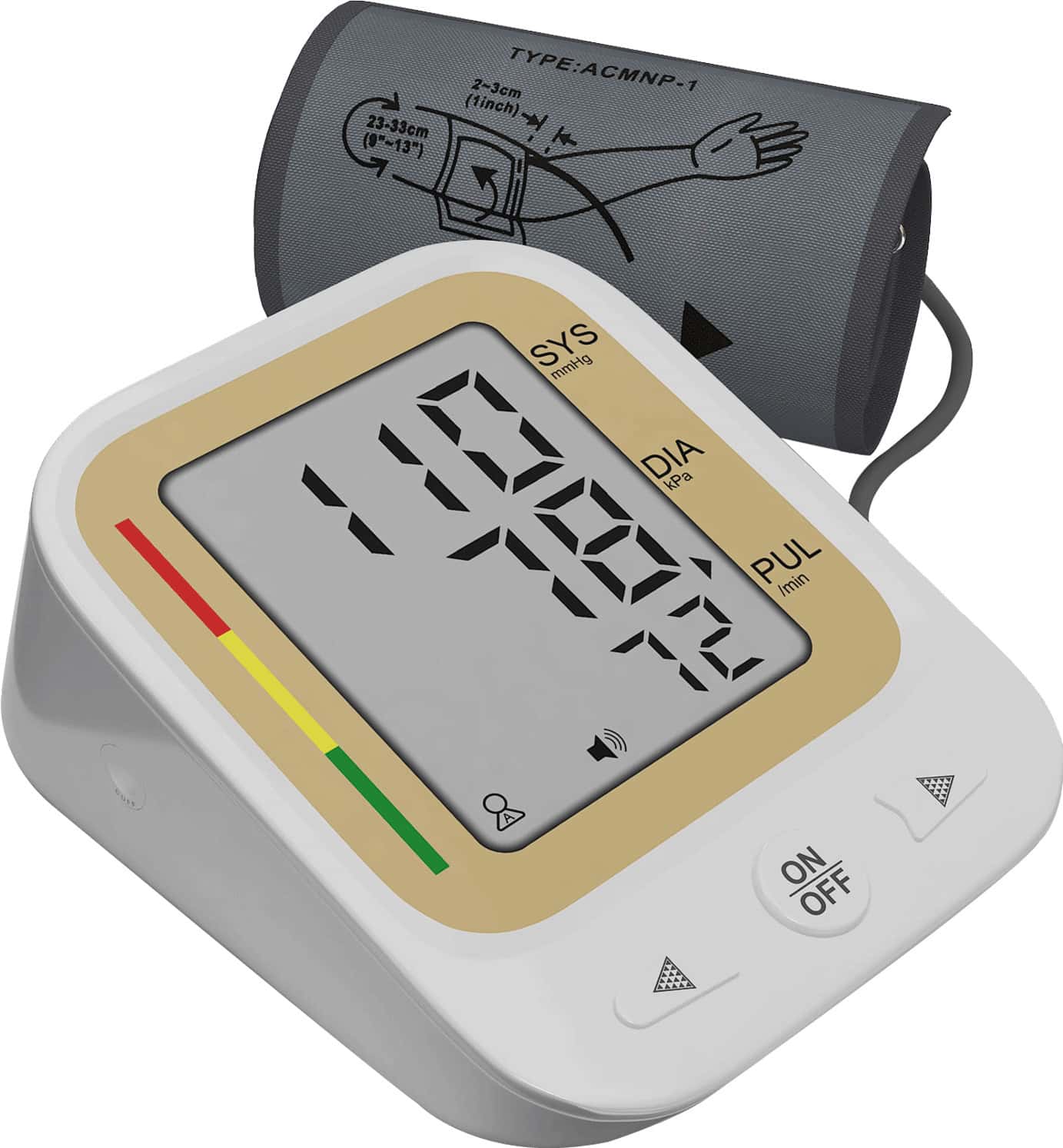 Beatxp White Color Bp Monitor | Automatic Blood Pressure In Large Cuff Size With 1 Year Warranty