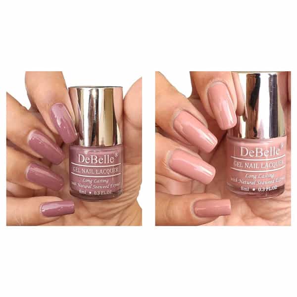 Debelle Gel Nail Polish Combo Of 2 (Mauve) | Rose Aurelia16ml (8Ml Each) Gift For Women