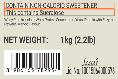 Fuelone Whey Max Protein Blend | Mango | 1Kg (2.2Lbs) | 27G Protein Per Scoop
