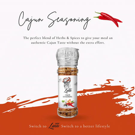 Lunn Cajun Seasoning Grinder 55g Each (Pack Of 2)