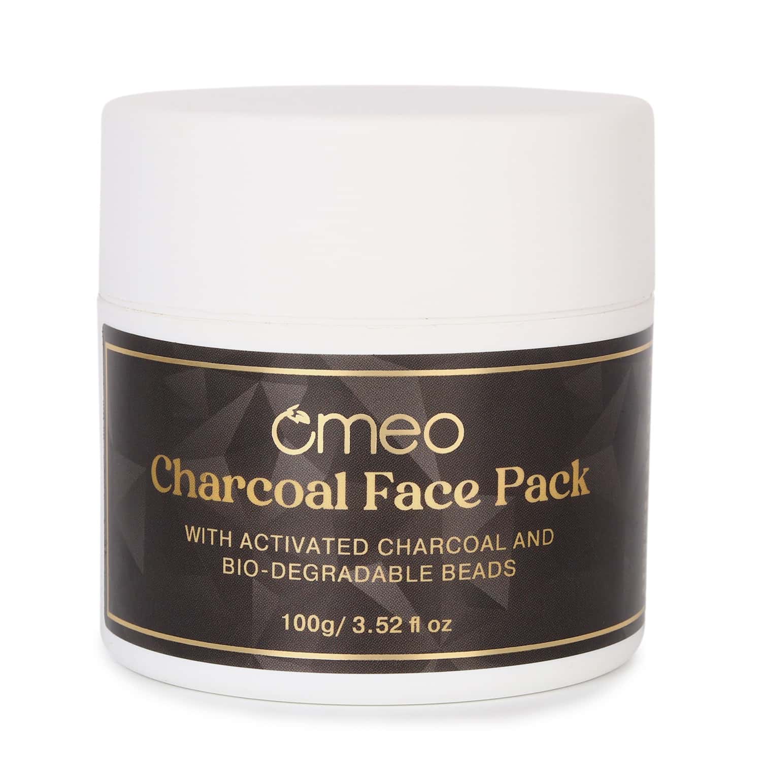 Omeo Charcoal Face Mask Pack With Activated Charcoal & Bio-Degradable Beads (100g)