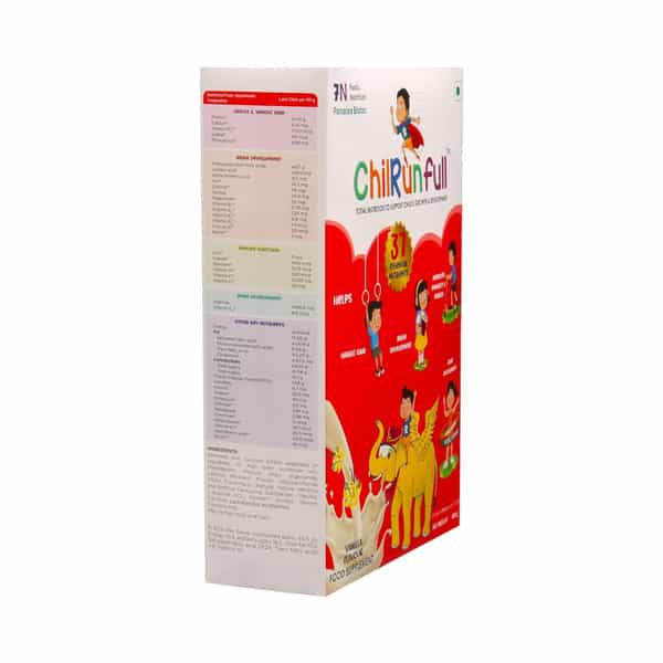 Chilrunfull Vanilla Flavour Total Nutrition To Support Childs Growth & Devlopment Jar Of 400Gm
