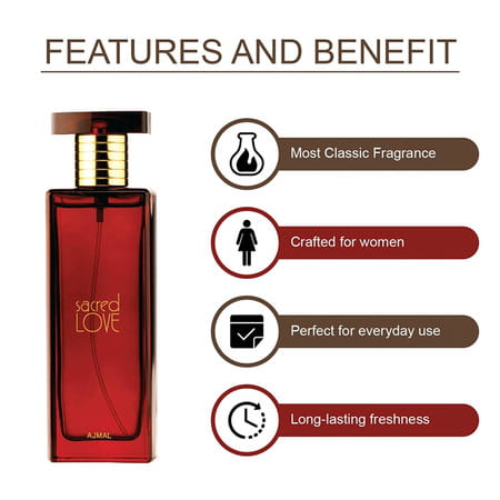 Ajmal Amber Magic Edp 100ml Perfume For Men And Sacred Love Edp 50ml Perfume For Women