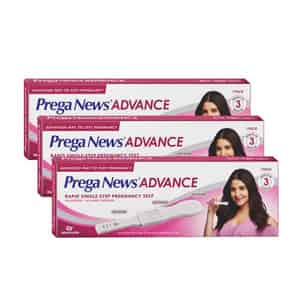 Prega News Advance Hcg Home Pregnancy Test Midstream Urine Test Kit | Pack Of 3