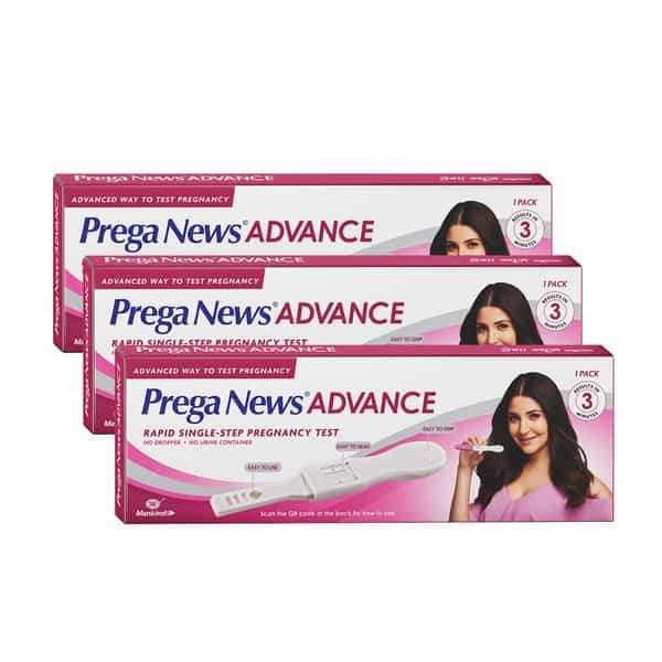 Prega News Advance Hcg Home Pregnancy Test Midstream Urine Test Kit | Pack Of 3