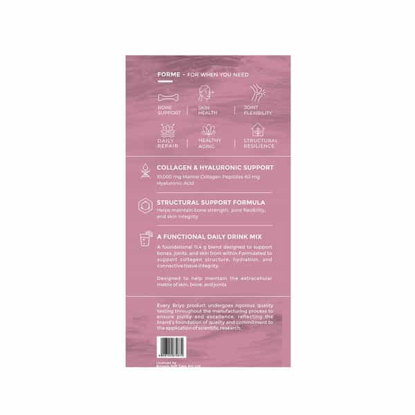 Briyo Forme Collagen + Hyaluronic Acid Sachets | 11.6G | Marine Collagen | 60Mg Ha | Orange - 10N