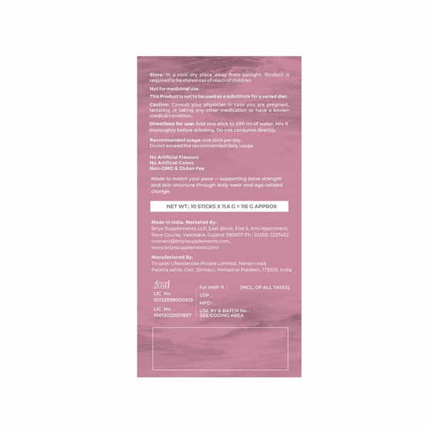 Briyo Forme Collagen + Hyaluronic Acid Sachets | 11.6G | Marine Collagen | 60Mg Ha | Orange - 10N