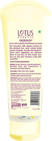 Lotus Herbals Jojobawash Active Milli Capsules Nourishing Face Wash - 80 G