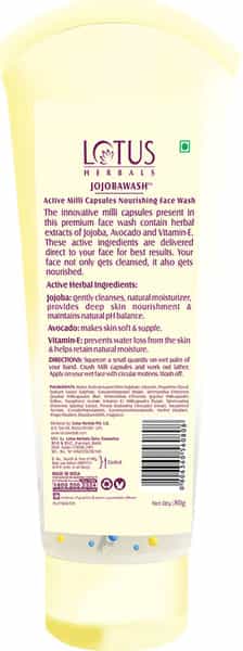 Lotus Herbals Jojobawash Active Milli Capsules Nourishing Face Wash - 80 G