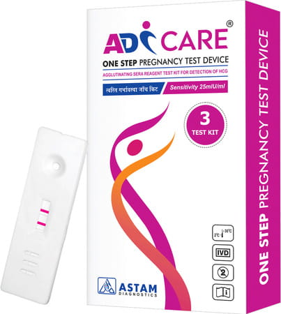 Adicare One Step Pregnancy Test Kit | Hcg Home Pregnancy Test - Pack Of-3