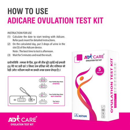 Adicare One Step Pregnancy Test Kit | Hcg Home Pregnancy Test - Pack Of-3