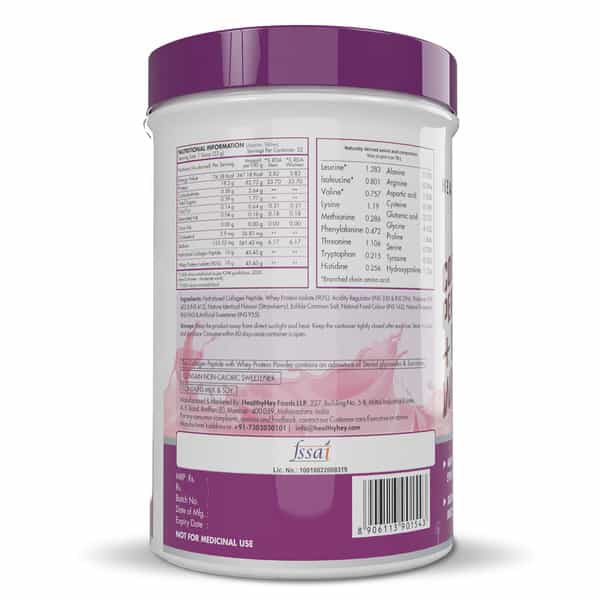 Healthyhey Nutrition Collagen Peptides With Iso Whey Protein 1:1 Strawberry 500G