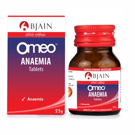Bjain Omeo Anemia Tablet | Homeopathic Support For Low Hemoglobin & Weakness - 25gm