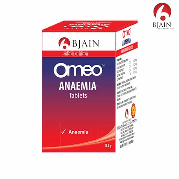 Bjain Omeo Anemia Tablet | Homeopathic Support For Low Hemoglobin & Weakness - 25Gm