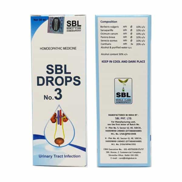 Sbl Drops No. 3 (For Uti) 30 Ml Pack Of 3