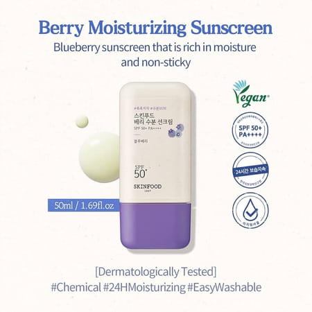 Skinfood Berry Moisturizing Sun Cream Spf 50+ Pa++++ - Uv Rays But Also Deeply Hydrates 50Ml