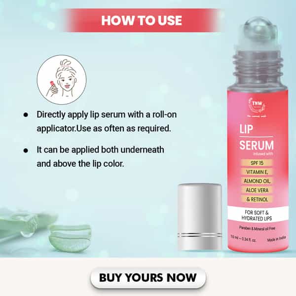 Tnw The Natural Wash Lip Serum For Soft & Supple Lips - 10 Ml