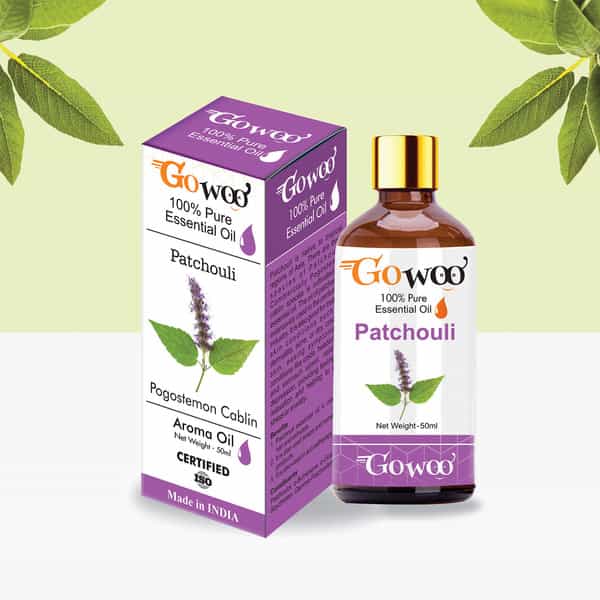 Go Woo 100% Pure Patchouli Oil For Reduce Acne Stress Stomach Pain 50 Ml