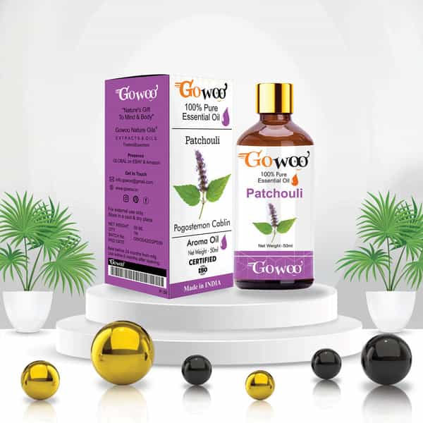 Go Woo 100% Pure Patchouli Oil For Reduce Acne Stress Stomach Pain 50 Ml