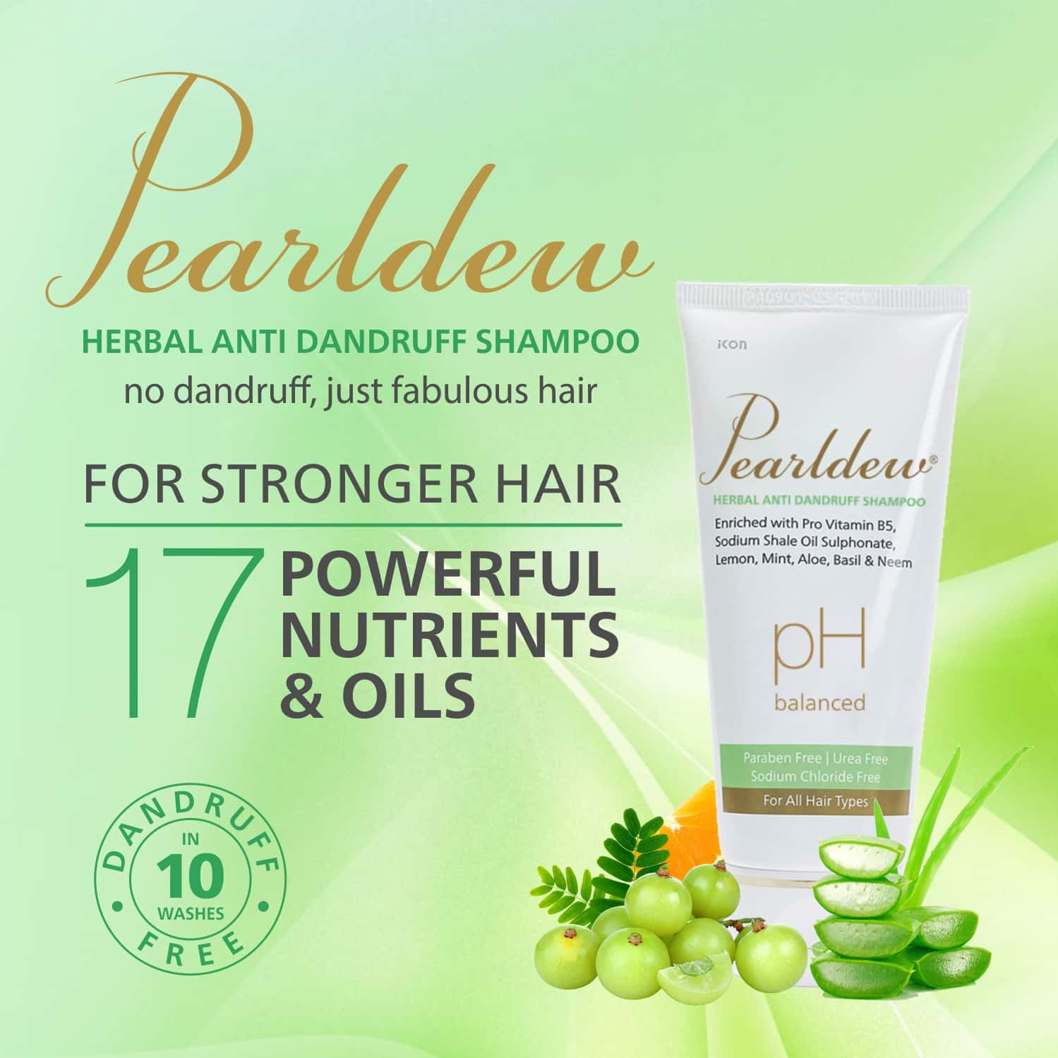 Buy PEARLDEW HERBAL ANTIDANDRUFF SHAMPOO 100 ML WITH AMLA & TEA TREE