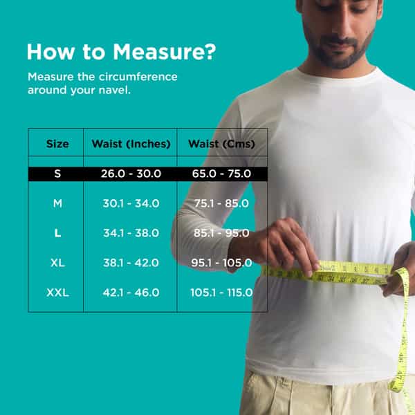 Truhabit Lumbar Sacral Belt (Small) Back Pain Belt For Back Pain Relief Women Men |