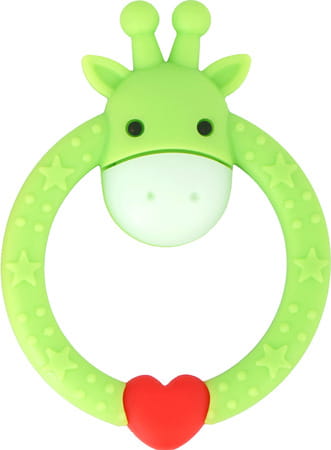 R For Rabbit Giraffe Teether Green